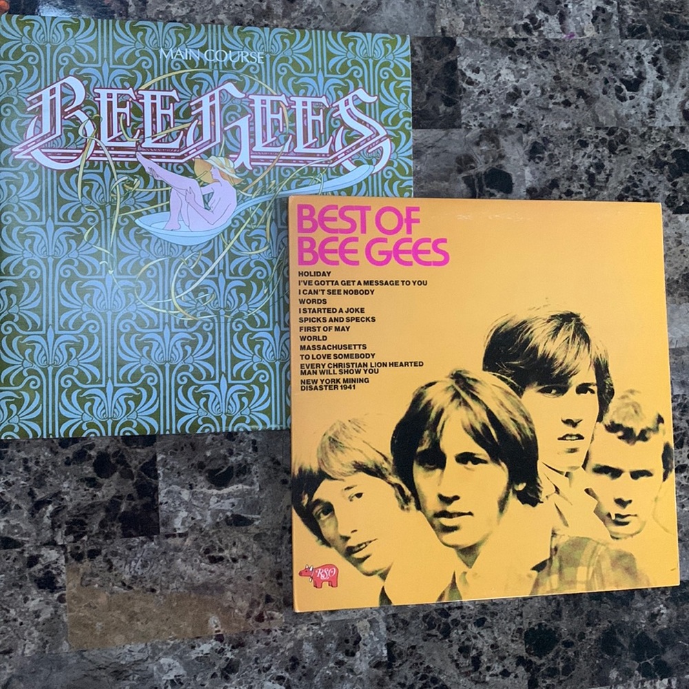 2 Vinyl Records From Bee Gees - The Best of Bee Gees & Main Course